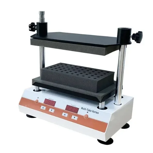 Digital Display Multi-Tube Vortex Mixer Solid Metal Test Tube Multi-Sample Sponge Mixer Shaking Vortex Meter fast shipping