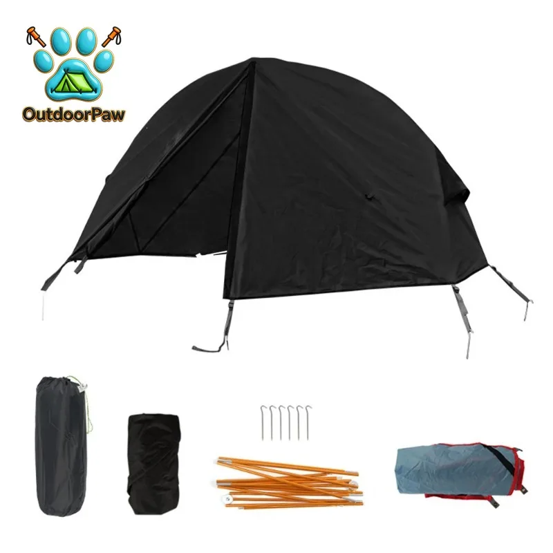 1 Person Camping Tent for Cot Lightweight Water Resi-stant for Out-door Camping Backpacking Traveling Backpacking