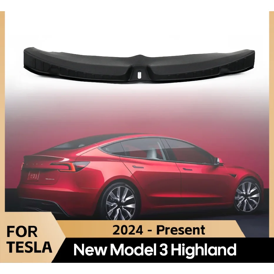 

Защитная накладка на порог багажника для Tesla New Model 3 Highland 2024 (TPE или металл), защита от царапин