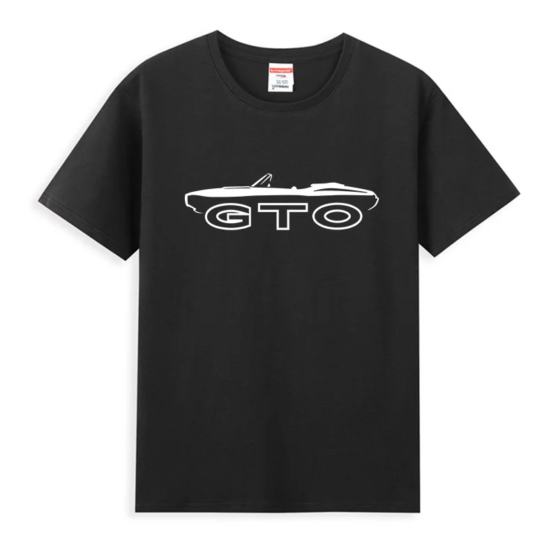 2024 Men T Shirt Casual 1968 1969 Pontiac GTO Convertible Classic Outline Design T-shirt Graphic Summer 100% Cotton S-3XL Tee