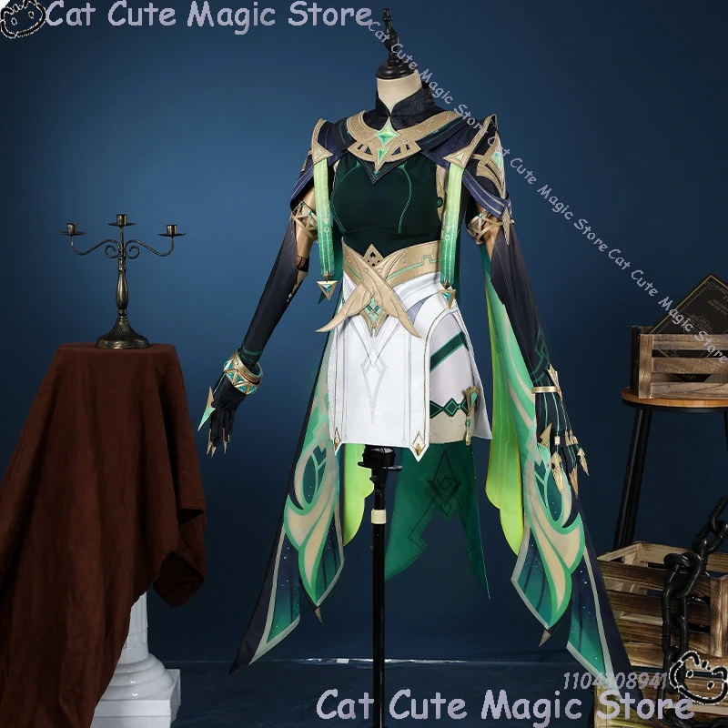 Genshin Impact Nefer Disfraz Cosplay Juego Mujeres Juego de Halloween Peluca Adultos Zapatos Decoraciones Traje Anime§ф Gub  Qanš 2025 Comic Con