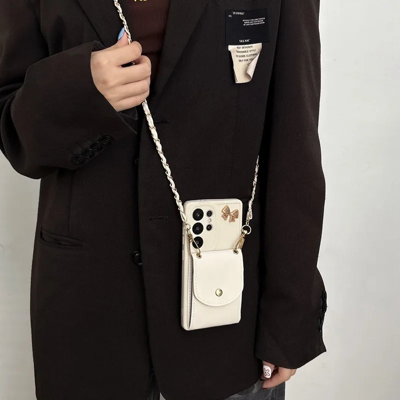 سلسلة الحبل محفظة جراب هاتف ل Tecno Spark 40 9 10 20 30 Pro Plus 10C 20C 30C 40C 8C شرارة 6 GO 1 2024 2023 2022 2021 غطاء