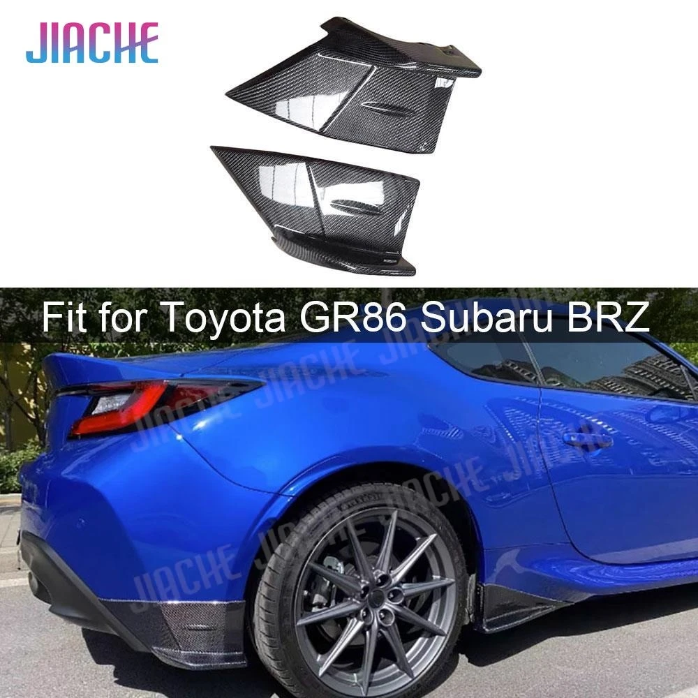 

For Toyota GR86 Subaru BRZ 2021+2pcs/set Carbon Fiber Rear Bumper Splitters Rear Side Splitters flaps Apron FRP Black BodyKit