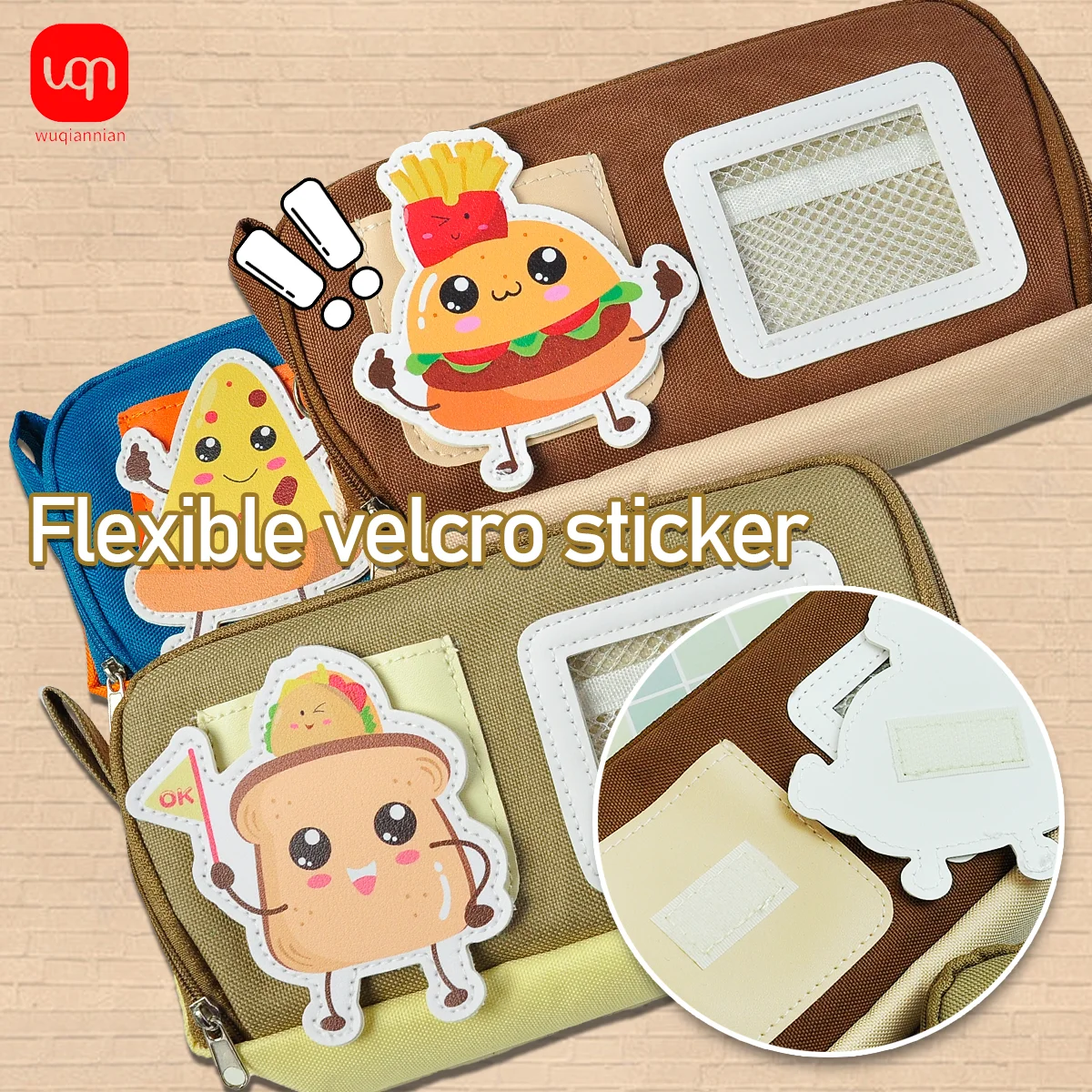 WQN - 1pc Niche Shockproof Large Capacity Dopamine Pencil Case School Stationery Polyester Pencil Case Cartoon Storage Bag