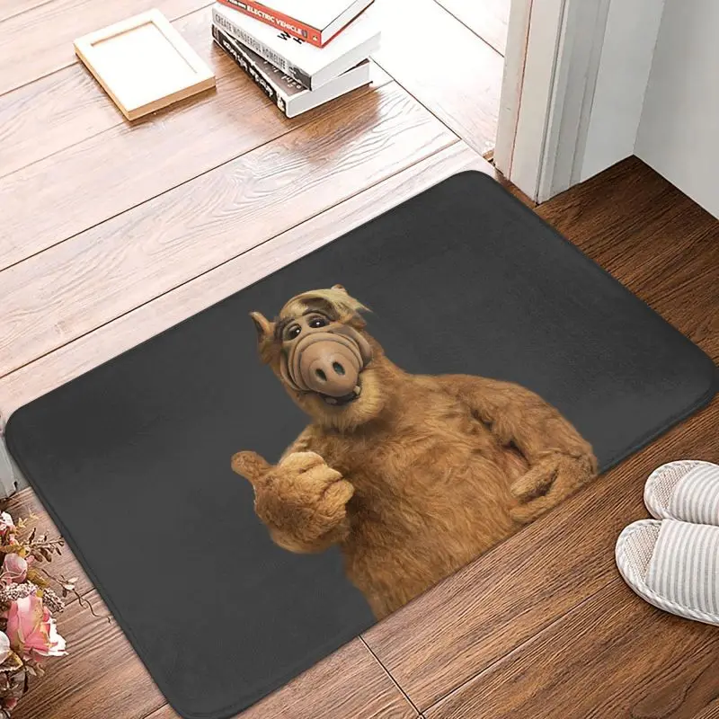 Alf Thumbs Up Front Door Mat Anti-Slip Outdoor Absorbent Alien Life Form Sci Fi Tv Show Doormat Living Room Entrance Rug Carpet