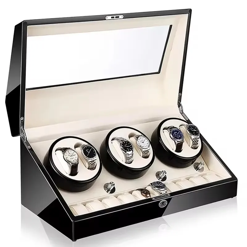 

Luxury Fashionable Watches Display Box That Rotatable Watch Winder Box with LED with Lock 13 Slot Watch Box 7+6 Watch Winder Box