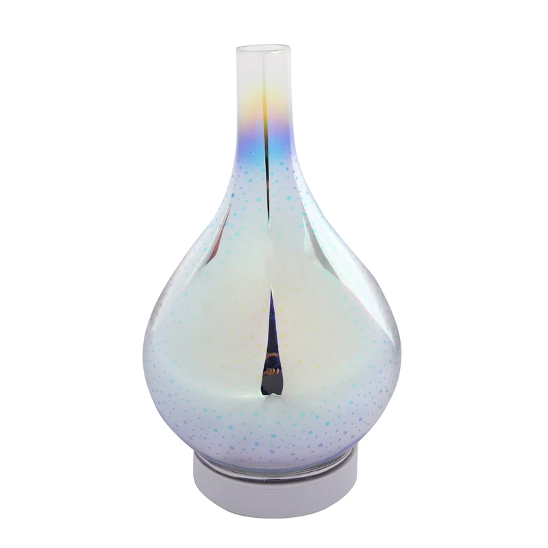 3D  Glass Vase Shape Air Humidifier With 7 Color Led Night Light Aroma Essential Oil Diffuser Mist Maker Ultrasonic Humi