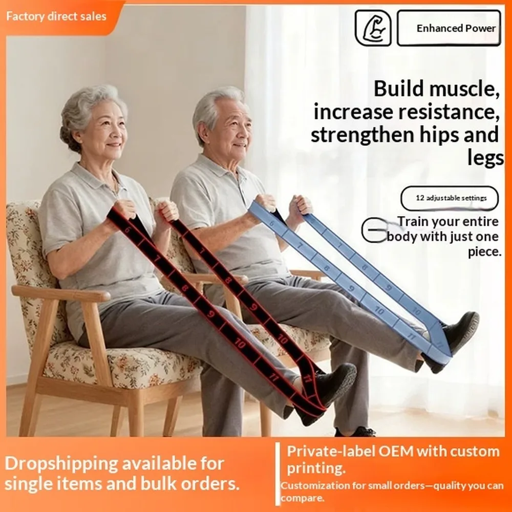 Resistance Band Set Digital Muscle Training Leg Exerciser for Seniors Segmented Elastic Band