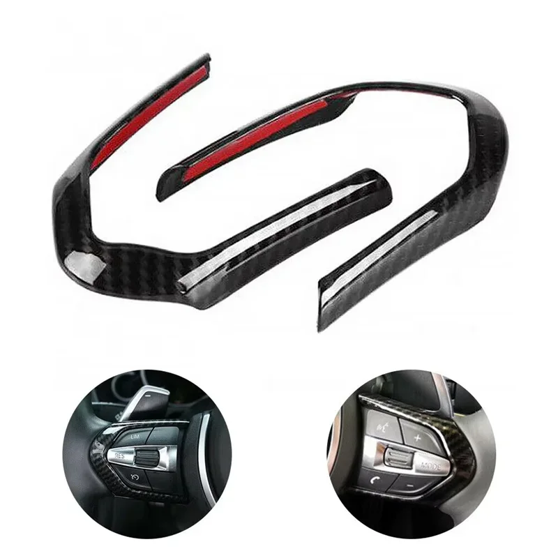 

Carbon Fiber Steering Wheel Button Cover Decoration Suitable For BMW F10 F20 F22 F30 F32 F36 F12 F15 F16 F25 F26 Car Accessories