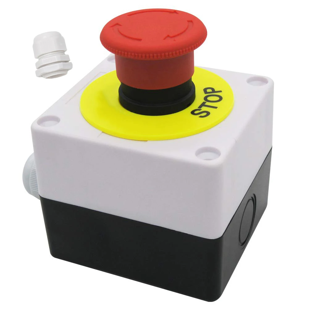 

Sealed Dustproof EStop Push Button Switch Station Red Mushroom Design AC220V 10A for Reliable Electrical Performance