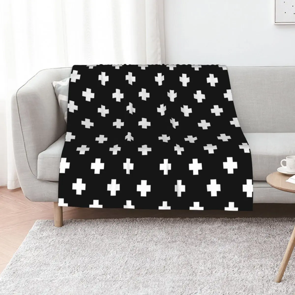 Swiss Cross Pattern Throw Blanket Sofa Throw Cute for winter Blankets For Sofas Nap decorative Blankets