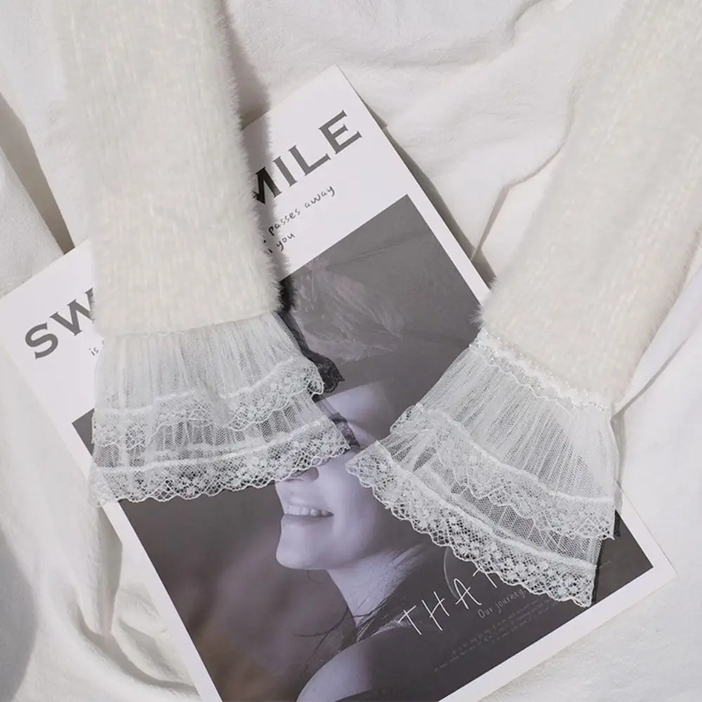 1 пара универсальных шрамов, свитер, декоративные перчатки, съемные манжеты на рукавах, оборки, рукава до локтя, кружевные манжеты с искусственными рукавами