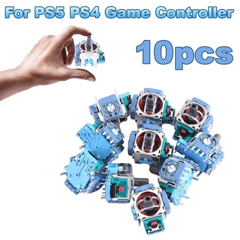 وحدة عصا التحكم ثلاثية الأبعاد للتحكم في ألعاب PS4 ، عصا التحكم تهتز ، إصلاح الجهد ، قطع الغيار ، 10 قطعة