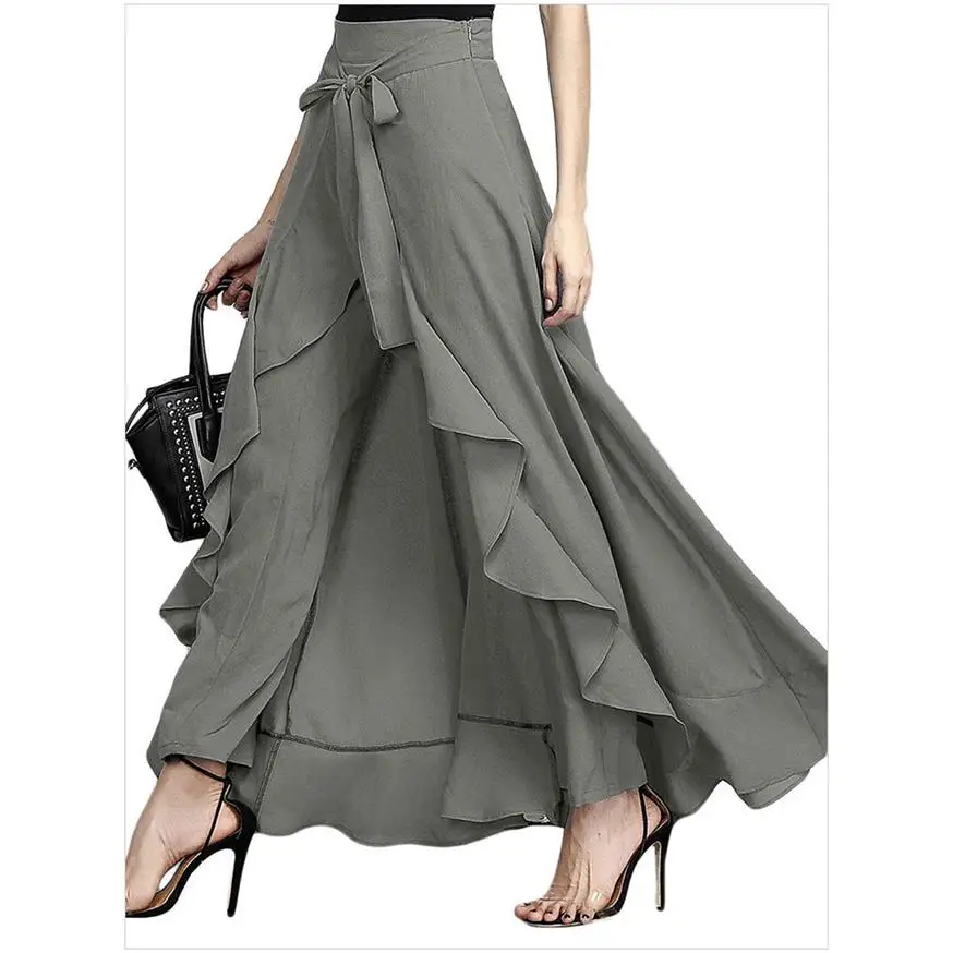 High Waist Wide Leg Pants Women's Autumn New Style Cleanfit Casual Pants High Waist Long Pants Cross-Border plus Size