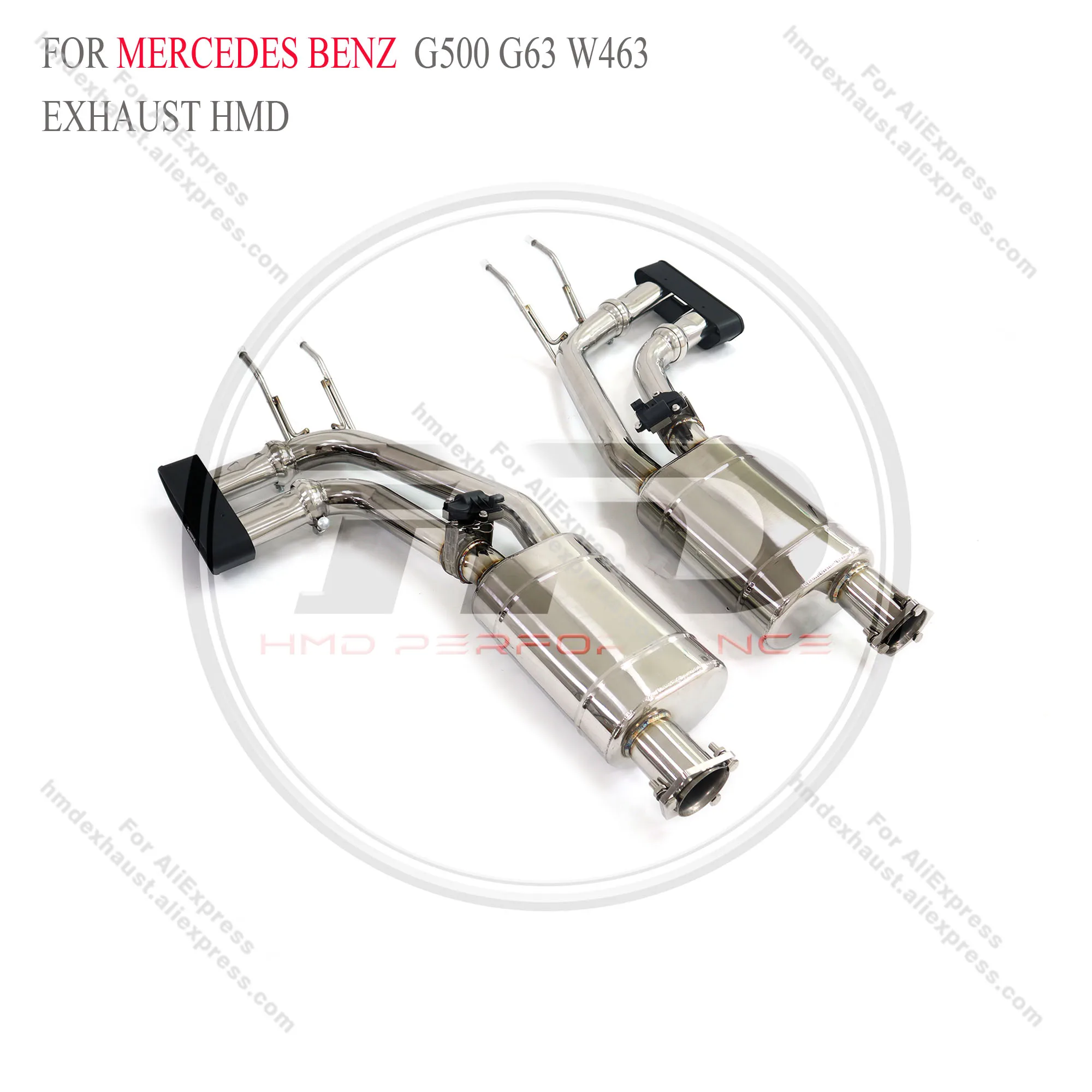 

Limited Time Offer Stainless steel catback Giveaway tips With Valves for Mercedes benz G500 G55 G63 W463 W464 HMD exhaust system