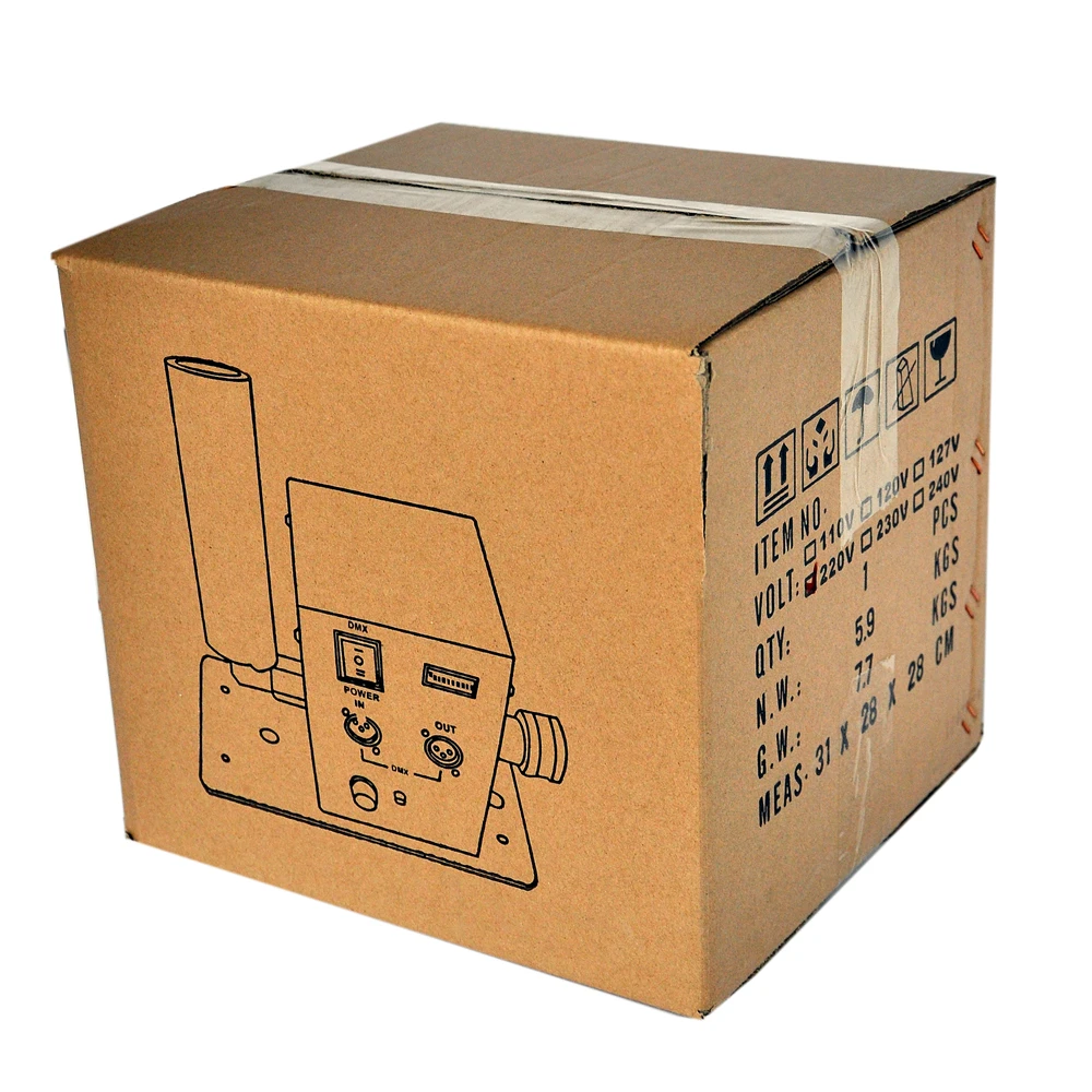 TIPTOP Single Nozzle Cannon Co2 Jet DMX512 Switchable Weighted Floor Application Power On Off 3Pin DMX Input Output TP-T27