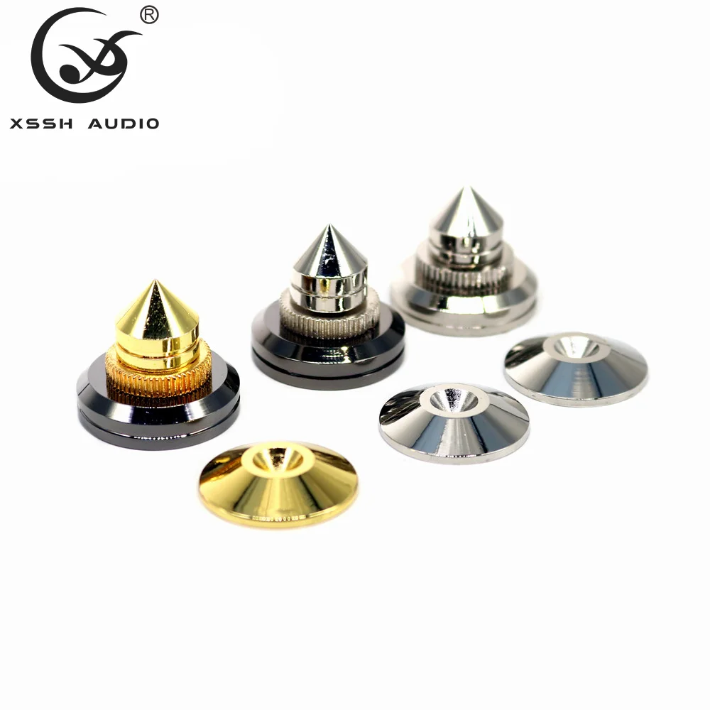 4 шт./8 шт. HiFi XSSH OEM Audio YIVO твердый стальной динамик с изолирующими ножками, латунный, золотистый, серебристый, с покрытием