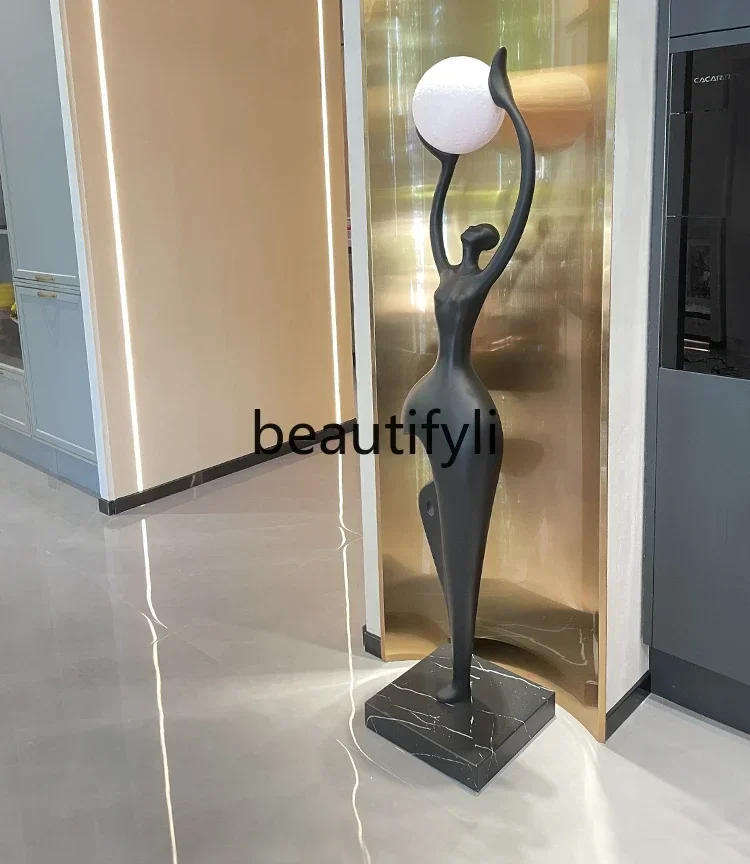 

ss CLiving Room Abstract Figure Sculpture Exhibition Hall Sales Department Ornament Designer Floor Lamp