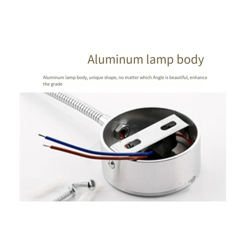 LICE-LED 3W مصباح حائط أبيض دافئ معقوفة AC85-265V نوع الأسلاك