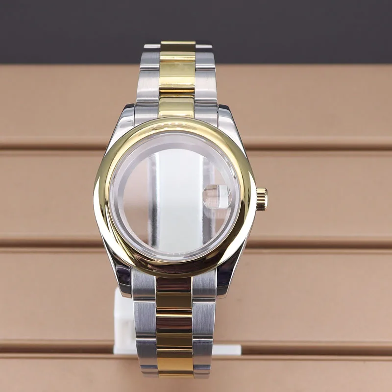 

36mm/39mm High Quality Watch Case Strap Sapphire Glass For Oyster Nh35 Nh36 4R36 Miyota 8215 Movement Watch Accessories Hot Sale