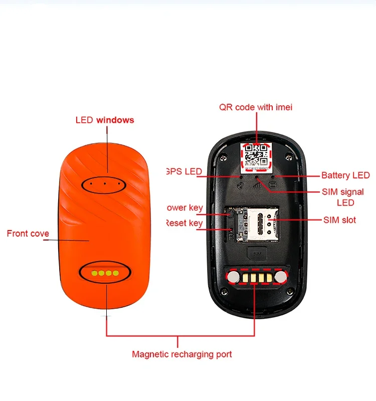 Z أفضل بيع مقاوم للماء GPS 4 G جهاز تعقب الحيوانات الأليفة الكلب القطط الحيوانات الحرة I O S أندرويد تطبيق الهاتف المحمول الكلب GPS المقتفي