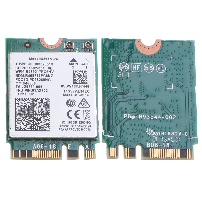 Dual Band 2.4G/5Ghz Wifi Wlan for intel 8265NGW Wireless-AC 8265