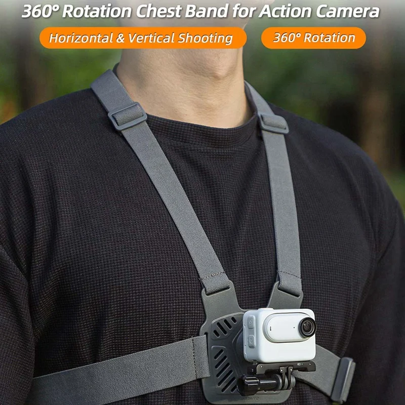 SUNNYLIFE For Pocket3/GO 3 Universal Chest Strap Bracket 360 Degree Gopro12 Sports Camera Phone Clip Multifunctional Accessories