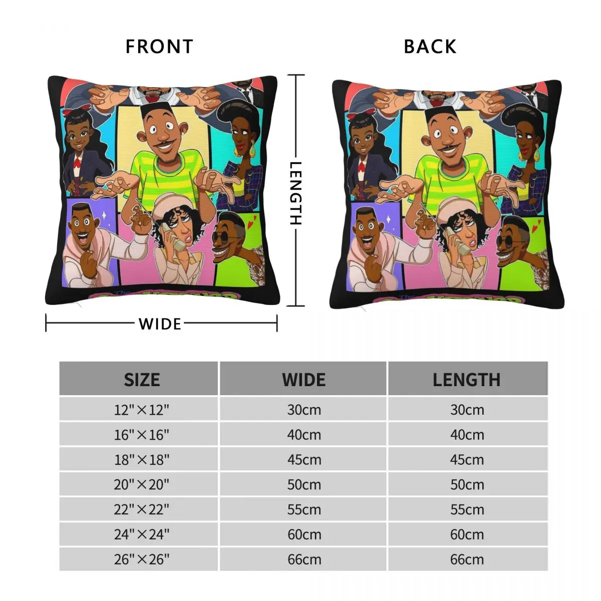 The Fresh Prince Of Bel-Air Pillowcase Polyester Linen Velvet Creative Zip Decorative Bed Cushion Cover