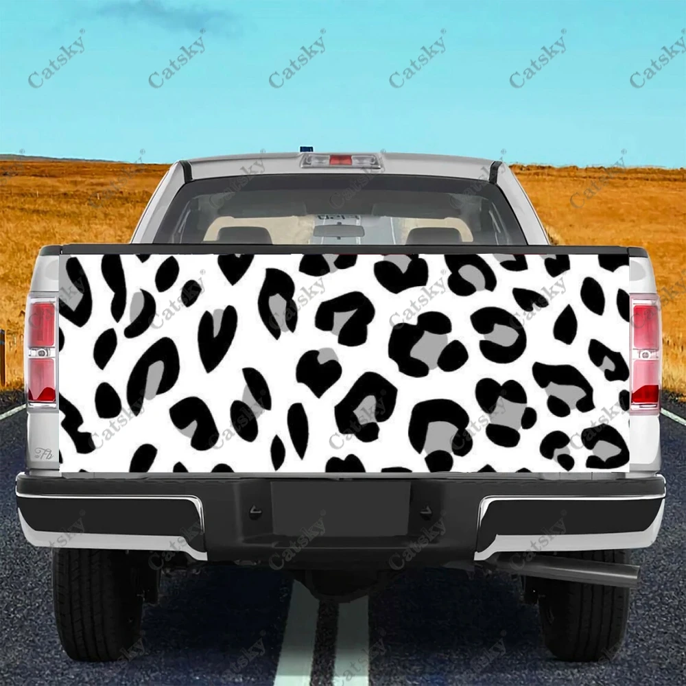 

Leopard Print Pattern Car Tail Trunk Protect Vinly Wrap Sticker Decal Wheel Hood Decoration Engine Cover for SUV Off-road Pickup