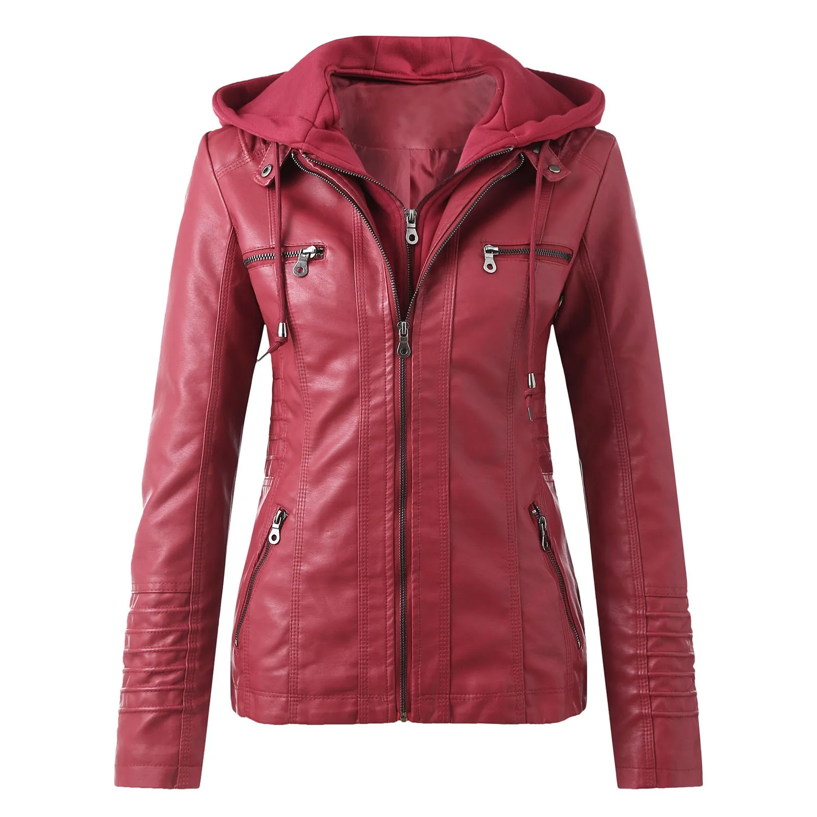 

Winter Faux Leather Jacket Women Casual Basic Coats 2024 Ladies Basic Jackets Waterproof Windproof Coats Female Ropa de Mujer