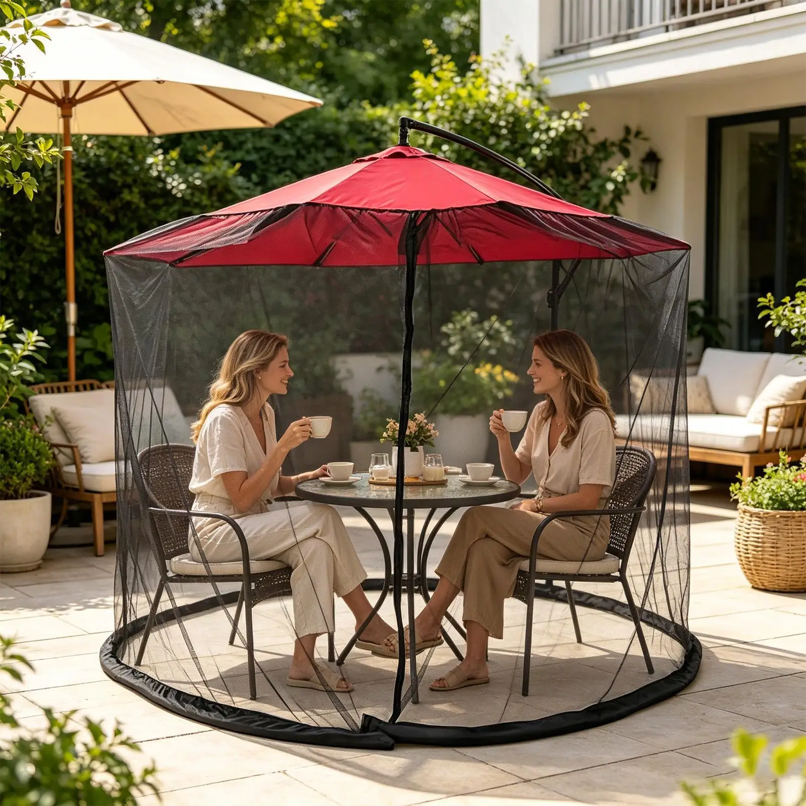 

Patio Fly Net Gnat Mesh Canopy Protector Portable Fly Netting For Patio Balcony Porch Garden Outdoor Backyard Camping Fishing
