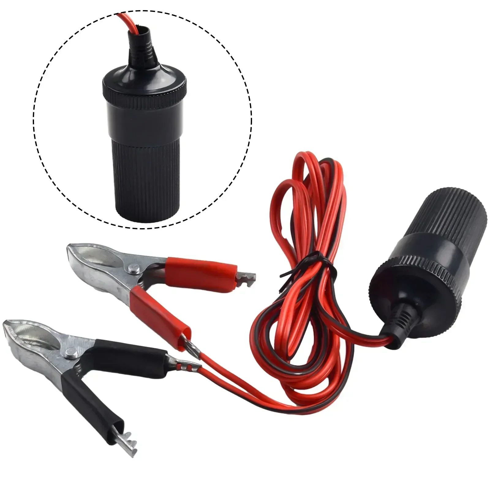 

2Pcs Car Battery Clips Cigar Lighter Socket Adapter Socket Cable Power Converter For Car Boat Caravan Accessories 12V