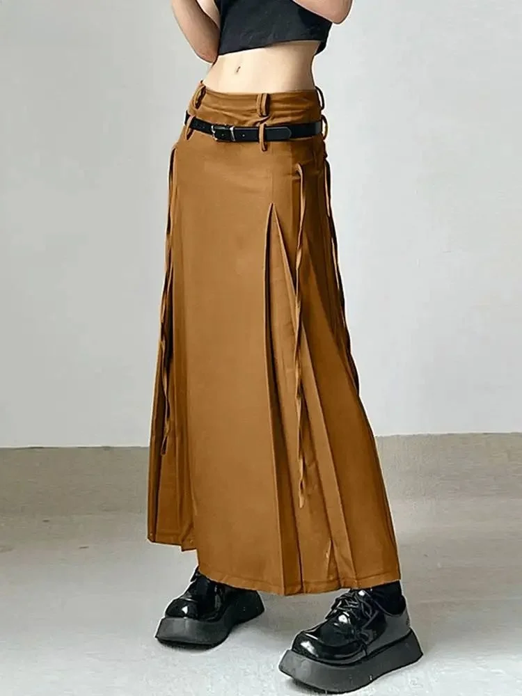 ZANZEA Holiday 2024 ربيع ألين تنانير طويلة للنساء التنانير المتدفقة التي ستحافظ على أنيقة طوال الموسم