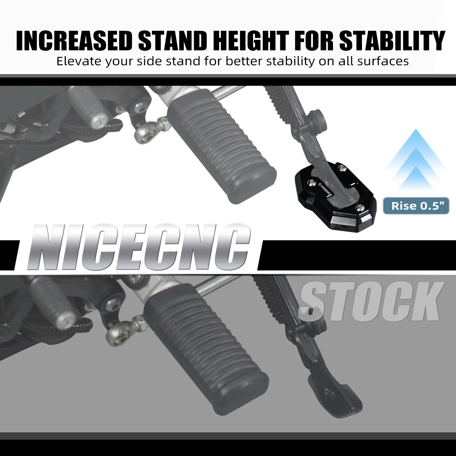 For Harley 2021-2024 Sportster S RH1250S Kickstand Side Stand Extension Pad RH 1250 S RH1250 S RH 1250S 2021 2022 2023 2024 - Image 2