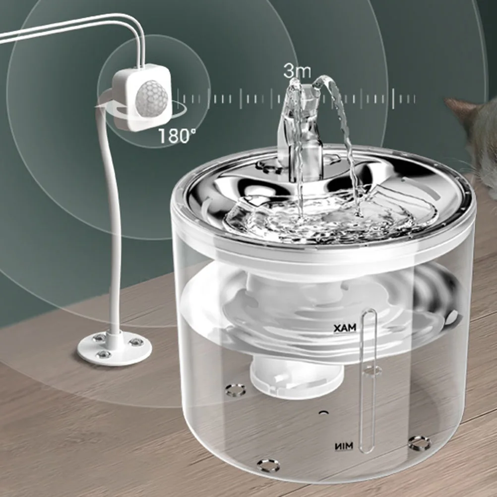

Pet Water Dispenser Intelligent Infrared Sensor Cat Fountain Inductor White Accessories Durable Material Easy Installation