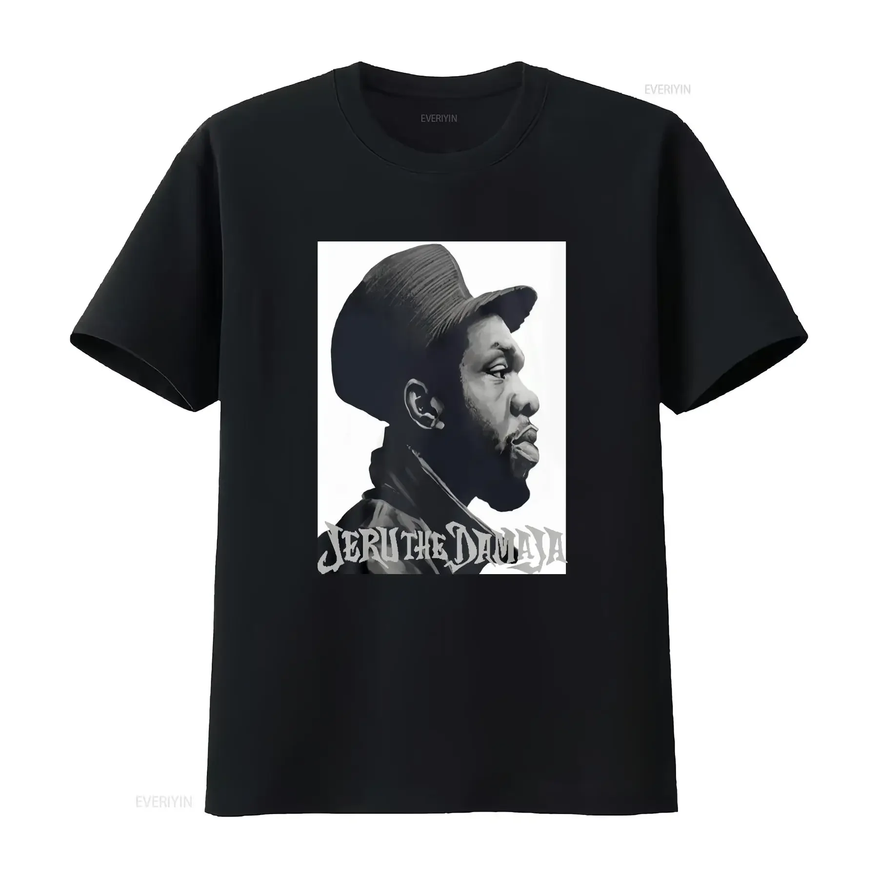 hip hop Jeru the Damaja Black T Shirt Size S 5XL vintage Washed graphic designer clothes Soft Breathable Top For Everyday Wear