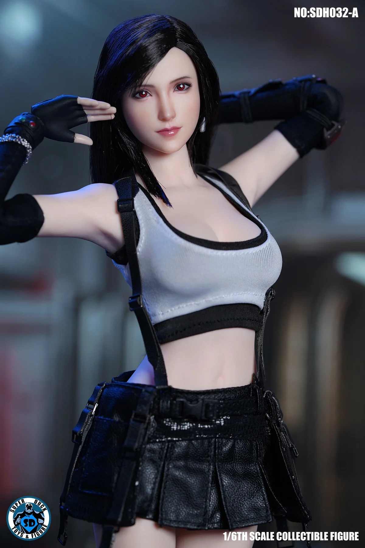 1/6 Female Soldier Tifa Head Sculpt Carving Model Fit PH TBL 12\'\' Pale Action Figure Body Dolls