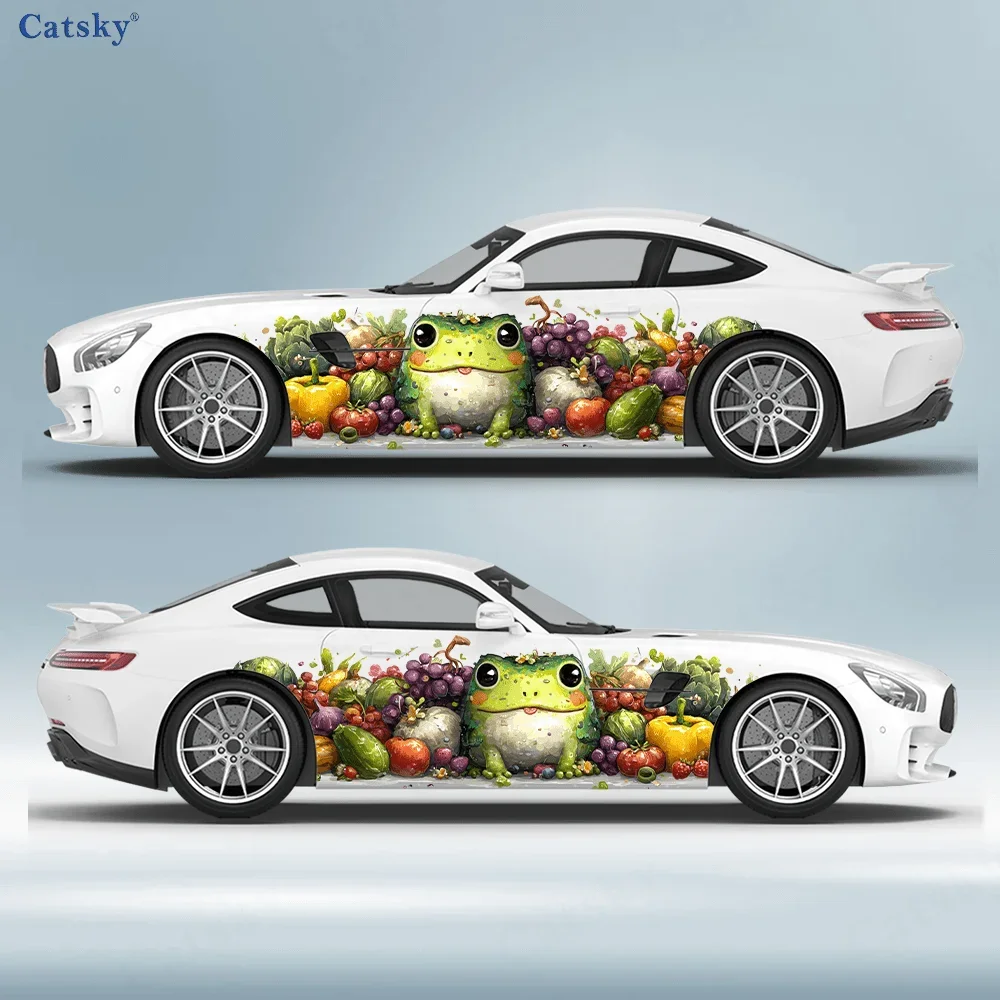 

Cute Animal Vegetabl Car Side Sticker Decoration, PVC Waterproof Scratch Resistant Decal, Car Protection, Auto Accessories Gift