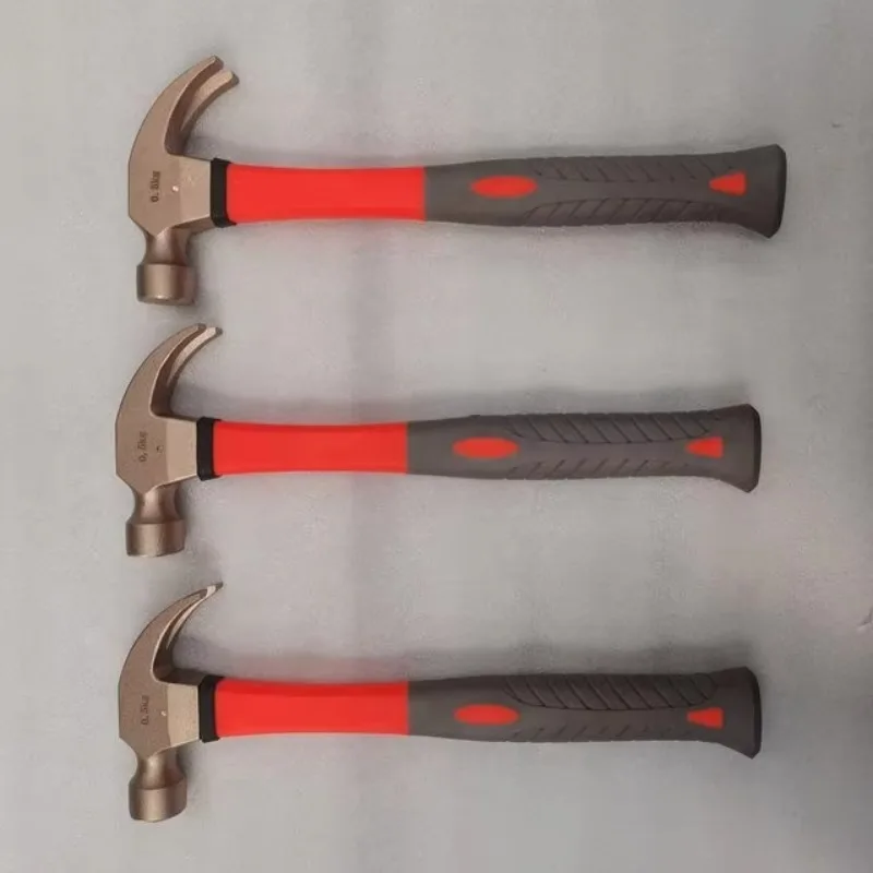 Martello ad artiglio in bronzo di alluminio da 0,5 kg con manico in fibra di vetro adatto a vari campi