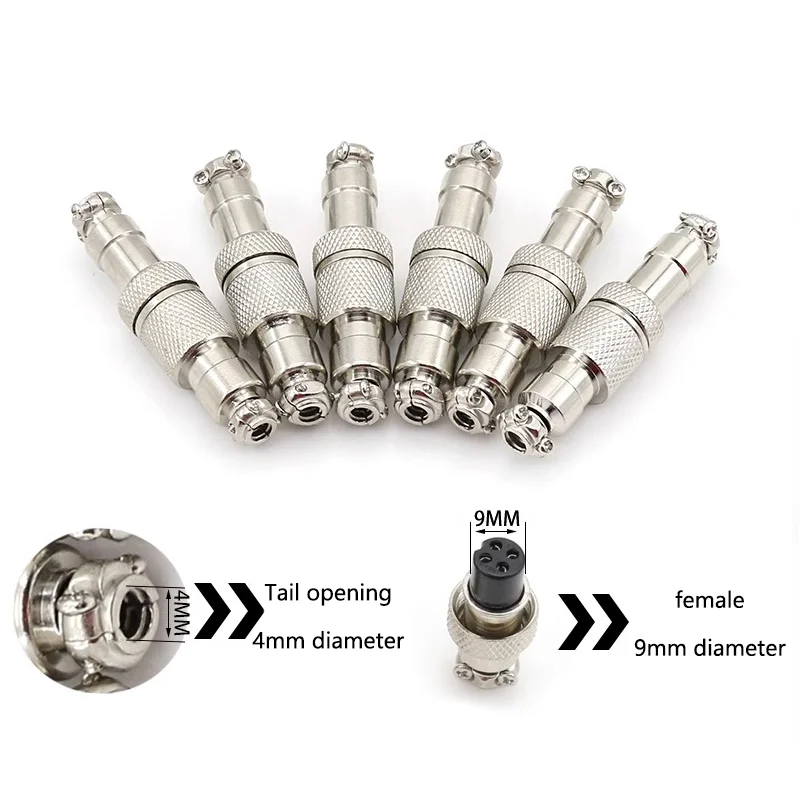 5/20PCS GX12 Connector 12mm 2/3/4/5/6/7 Pin Aviation Socket  Plug Docking Connector Male  Female Circular Connector