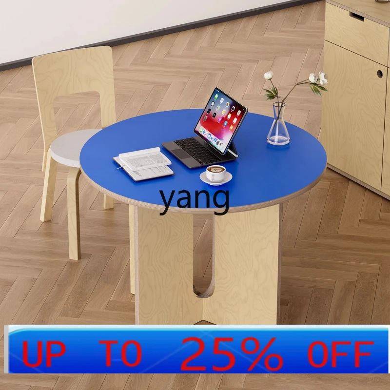 LMM log wind meal household small apartment dining table ocean board dining table