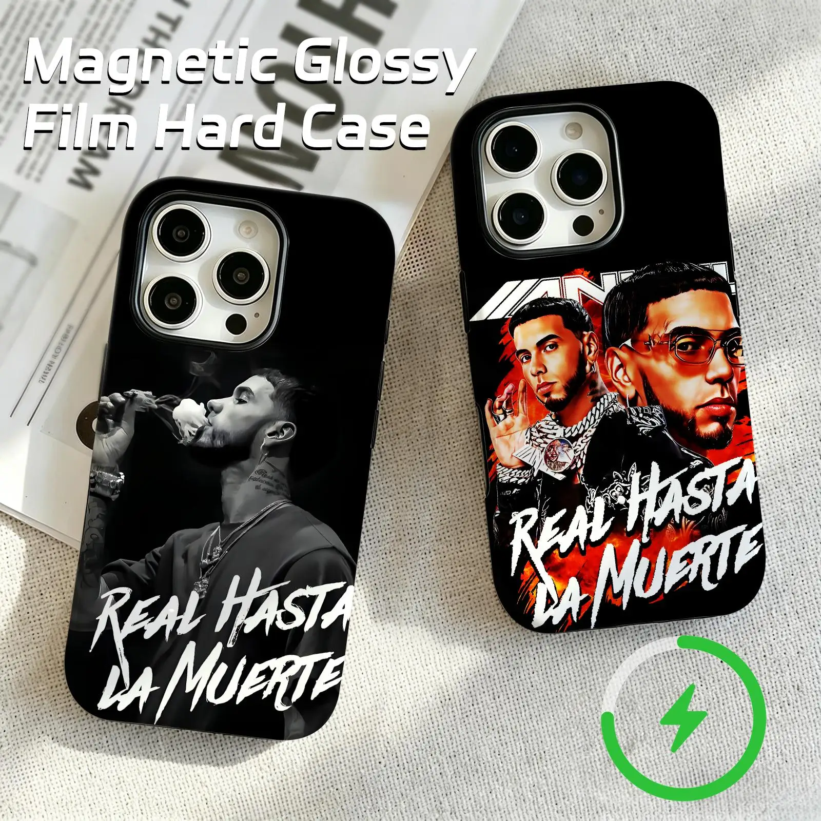 Rapper Anueles AA  Phone Case For iPhone17 16 16e 15 14 13 12Plus Pro Max Glossy Magnetic Film Case