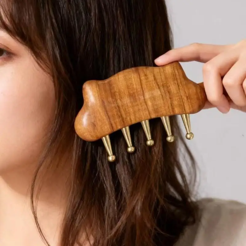 المحمولة النحاس غوا شا أداة تدليك رئيس الرقبة الساق الجسم ميريديان مدلك اللمفاوي العضلات الإغاثة الألم تدليك الأنسجة العميقة #3