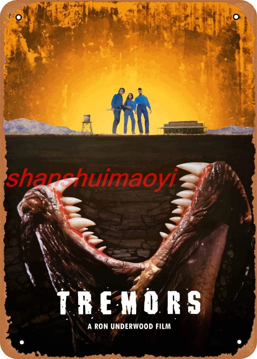 Tremors Minimal Movie Posters 8 x 12 Inches - Vintage Metal Tin Sign for Home Bar Pub Garage Decor Gifts sign