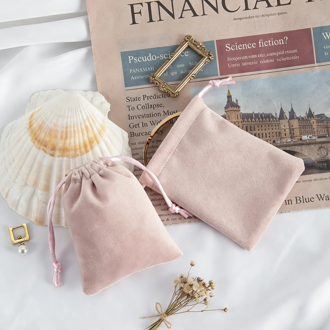

Soft Velvet Drawstring Jewelry Pouches 5Pcs 8x10cm Multipurpose Organizer for Ring Watch Necklace Bracelet Cosmetic Storage