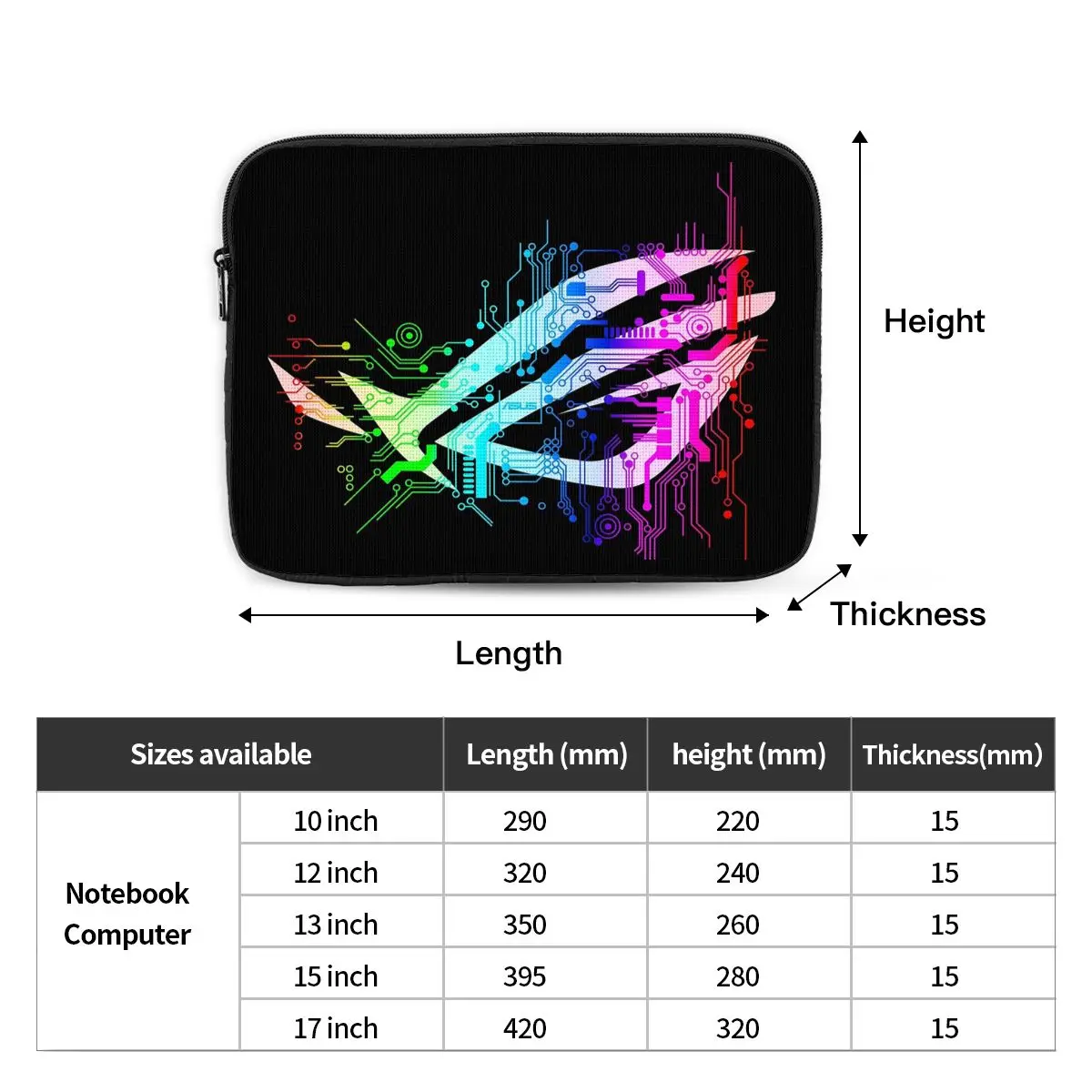 حقيبة كمبيوتر محمول للكمبيوتر المحمول Asus Rog، حقيبة غطاء للكمبيوتر المحمول، حقيبة مضادة للصدمات