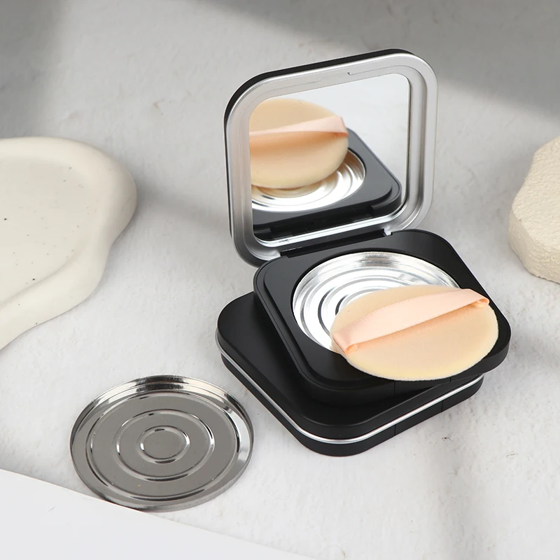 DIY 파우더 메이크업 박스 빈 자석 화장품 팔레트 홀더 박스 거울 포함 원형 그리드 60mm 플레이트 아이섀도우 블러셔 립스틱