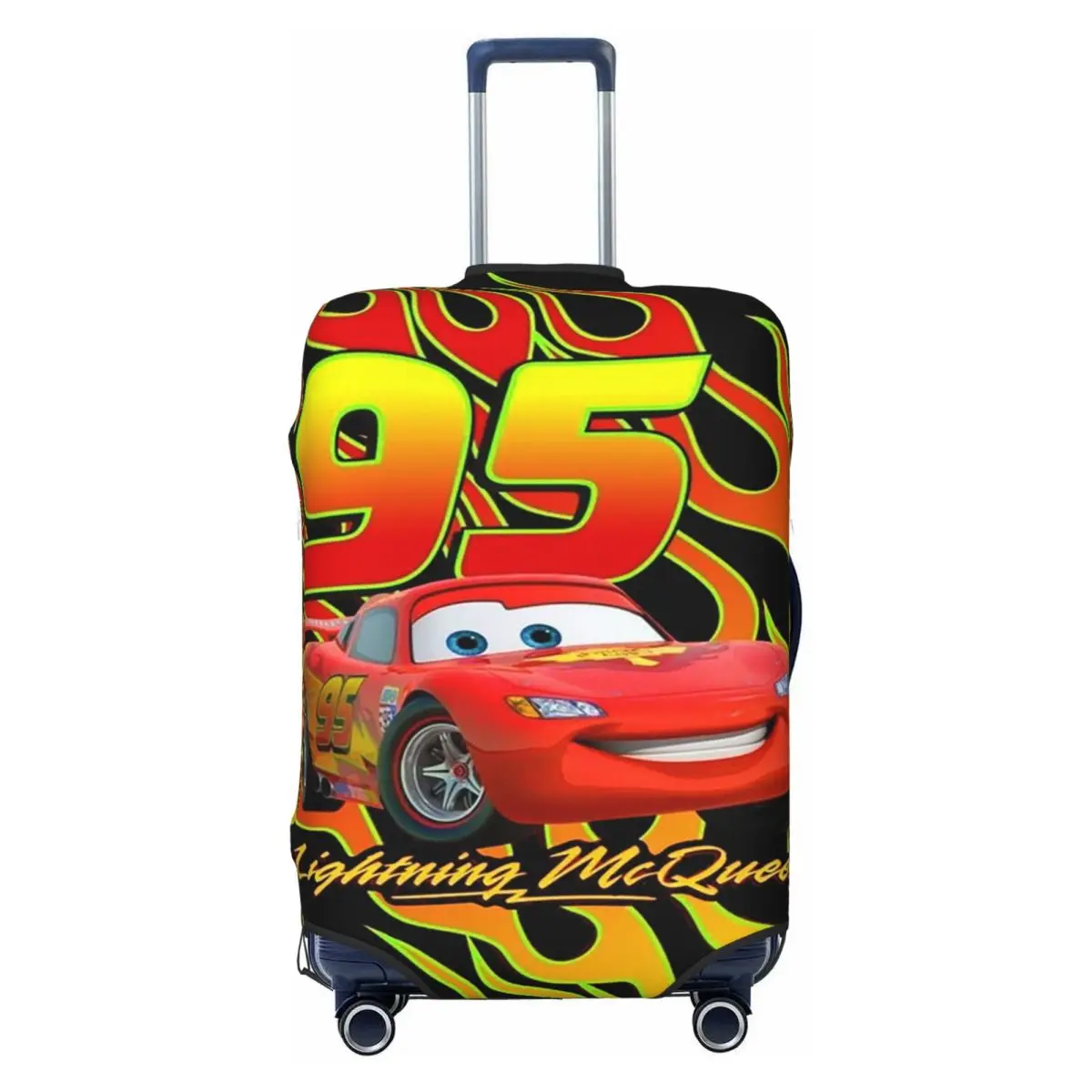 

Custom Racer Lightning McQueen Luggage Cover Protector Fashion Cartoon Cars Travel Suitcase Covers for 18-32 Inch
