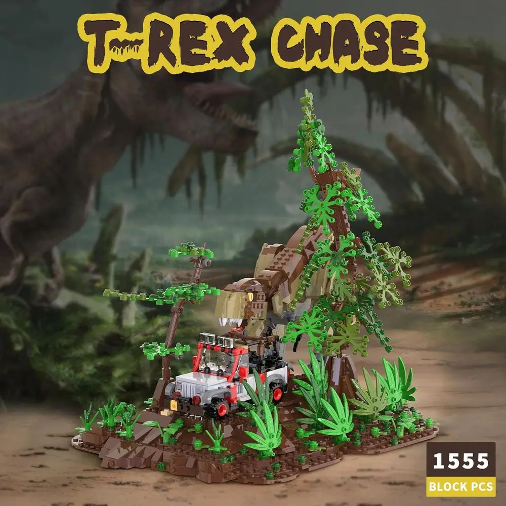 Set da costruzione di dinosauri Jurassic World: kit avventuroso T-Rex, giocattolo STEM da 1555 pezzi per bambini e adulti dai 8 ai 12 anni