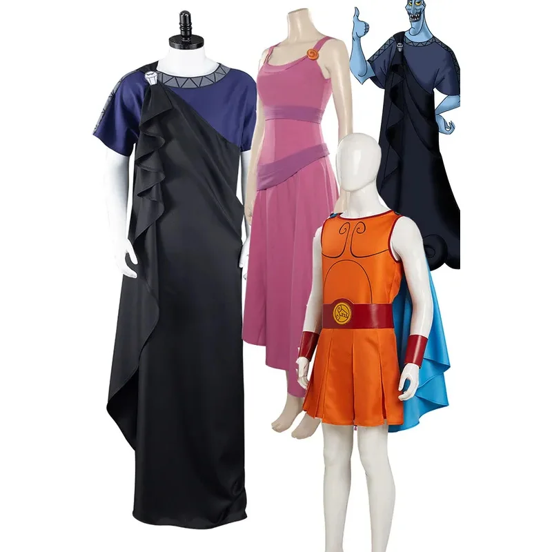 Heracles Megara تأثيري فانتازيا زوجين الدعاوى الكرتون فيلم هرقل الرجال Disfraz زي هالوين كرنفال حفلة القماش ty'4